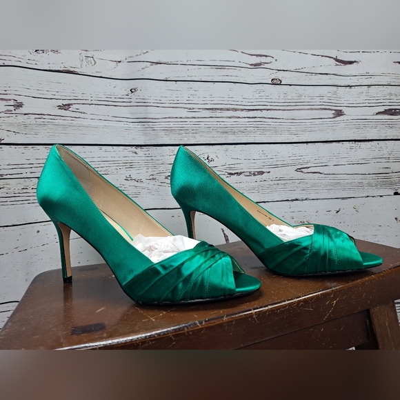 NWT Rhiyana Womens Oasis Satin Peep Toe High-Heel Classic Pump by Nina-11M - Picture 8 of 13